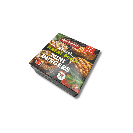 Mrakovic Natural Halal Beef Sliders 660 g (Local delivery only)